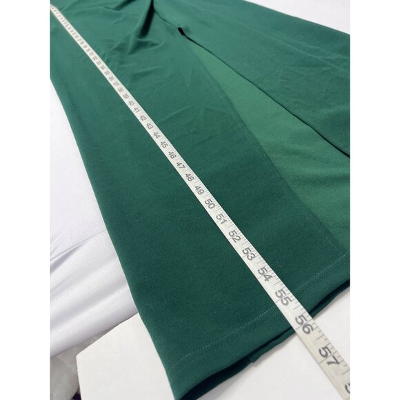 Prettygarden Green Dress One-Shoulder Maxi Bow & Ruched Side Detail Size Small - Picture 9 of 12
